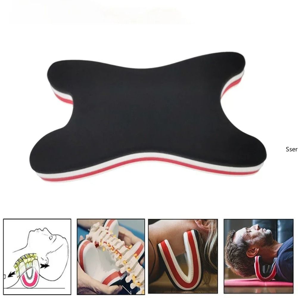 Neck Traction Pillow - Ортопедическая подушка-тренажер для вытяжения шеи, портативная