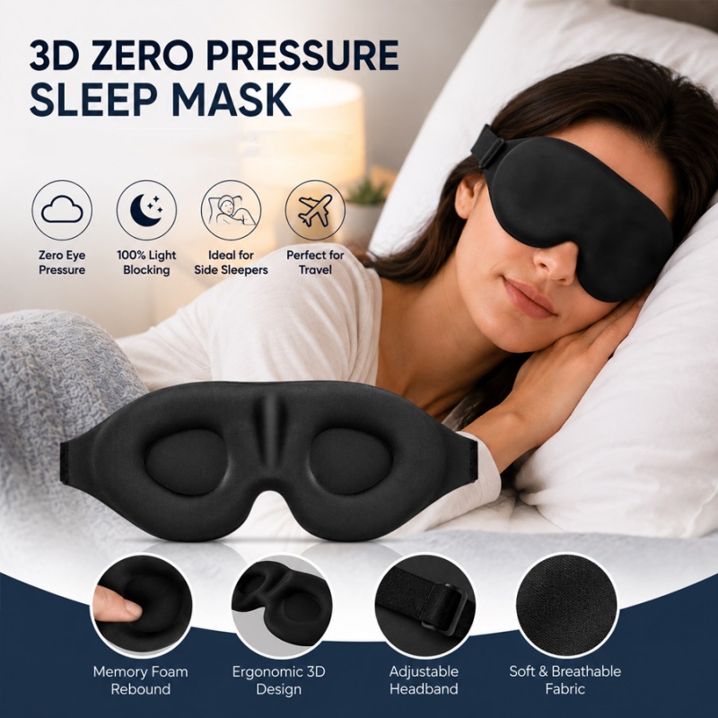 Sleep Eye Mask 3D - 3D-маска для сна, комфортная светонепроницаемая повязка