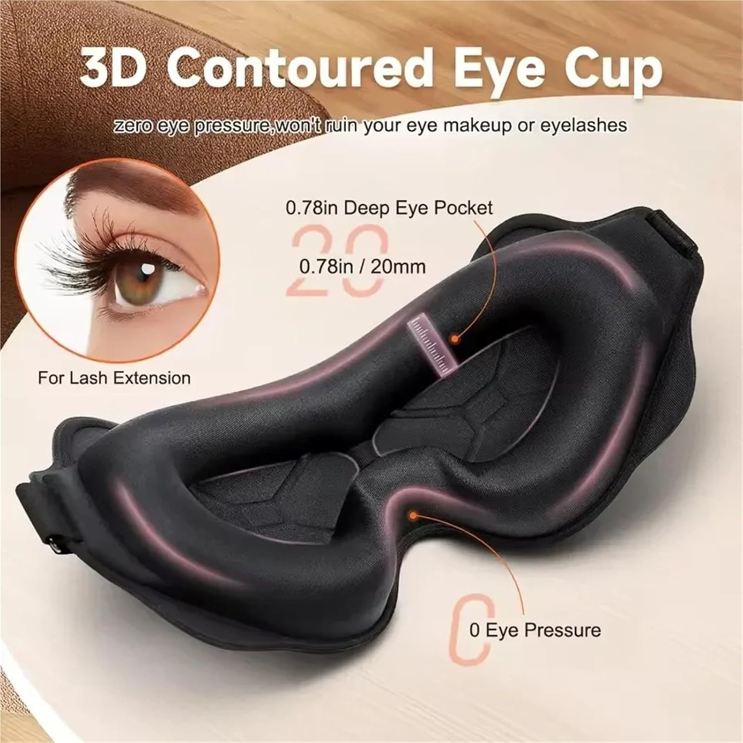 3D маска для сна, блокирующая  – обзор и цена Sleep Eye Mask 3D