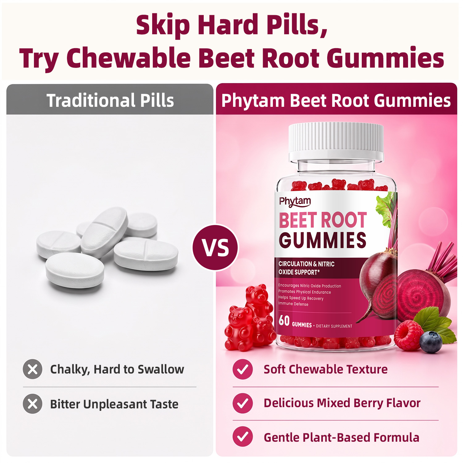 Средство с экстрактом свеклы,  – обзор и цена Health Wellness Gummies