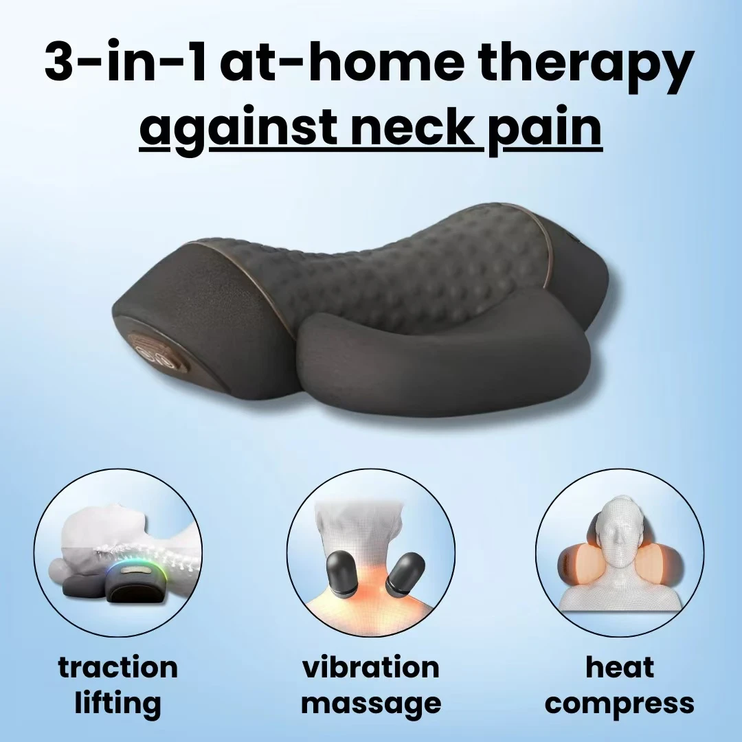 COSSEAL-3-в-1 массажер для шеи – обзор и цена Neck Traction Pillow
